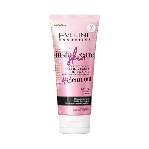 Miniaturka artykułu - EVELINE Insta Skin Care Oczyszczający peeling-pasta do twarzy przeciw zask&oacute;rnikom, 75ml