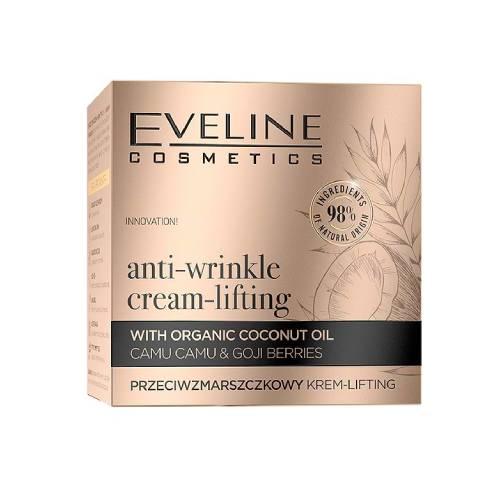 Miniaturka artykułu - EVELINE Organic Gold Przeciwzmarszczkowy krem liftingujący dzień/noc, 50ml