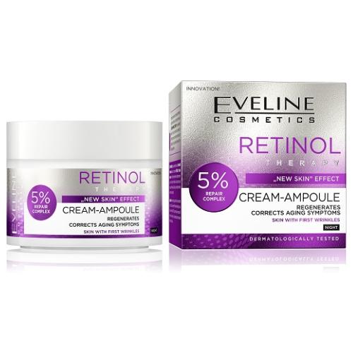 Miniaturka artykułu - EVELINE Retinol Therapy Krem-Ampułka regenerujący, 50ml