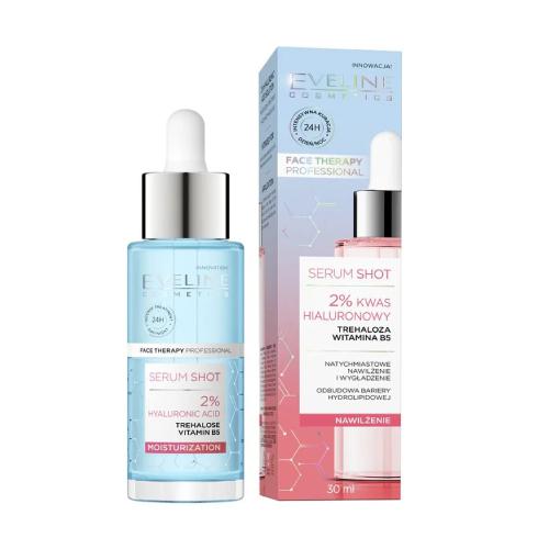 Miniaturka artykułu - EVELINE SERUM SHOT Kuracja nawilżająca 2% kwas hialuronowy, 30ml