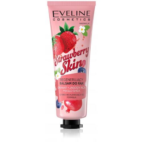 Miniaturka artykułu - EVELINE Strawberry Skin Regenerujący balsam do rąk, 50ml
