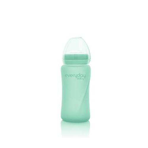 Miniaturka artykułu - Everyday Baby Szklany bidon ze słomką miętowy, 240ml