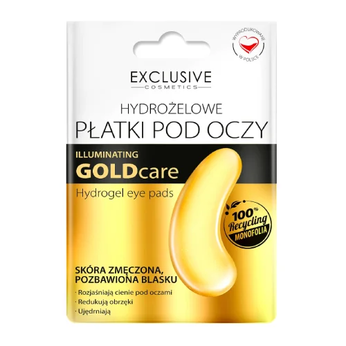 Miniaturka artykułu - Exclusive Cosmetics Hydrożelowe płatki pod oczy Gold, 1 para