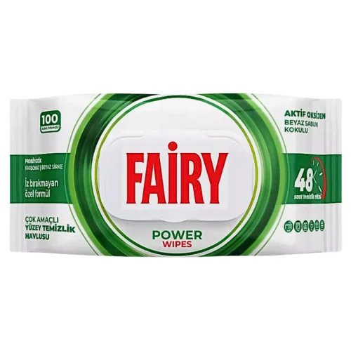 Miniaturka artykułu - Fairy Uniwersalne chusteczki nawilżane do czyszczenia Power, 100 szt.