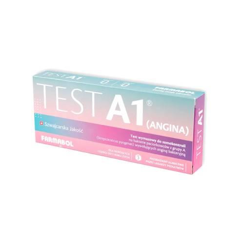 Miniaturka artykułu - Farmabol Test A1 (angina) do wykrywania paciorkowc&oacute;w grupy A, 1 szt.