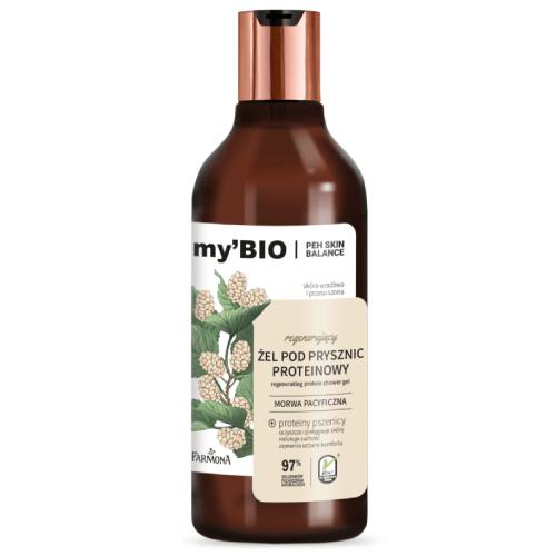 Miniaturka artykułu - FARMONA my'BIO Regenerujący żel pod prysznic proteinowy, 500ml