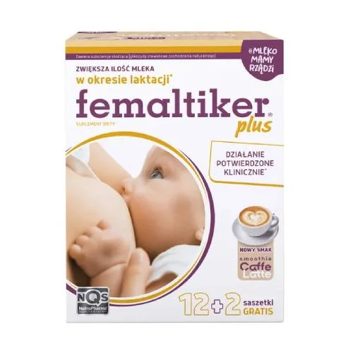 Miniaturka artykułu - Femaltiker plus smak caffe latte, 14 sasz. - suplement dla kobiet w okresie laktacji