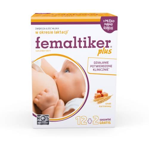Miniaturka artykułu - Femaltiker plus smak karmelowy, 14 sasz. - suplement dla kobiet w okresie laktacji