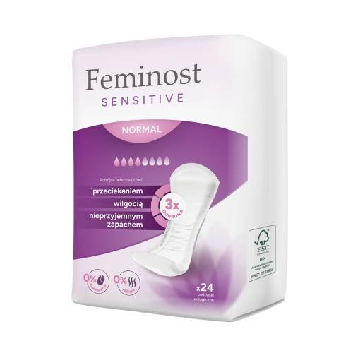 Miniaturka artykułu - Feminost Sensitive Normal Podpaski urologiczne, 24 szt.