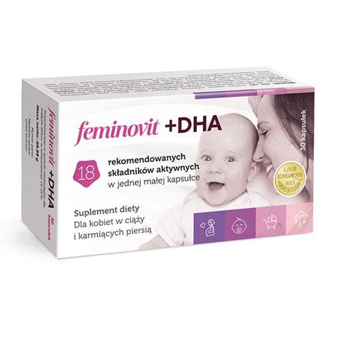 Miniaturka artykułu - FEMINOVIT + DHA - 30 kapsułek