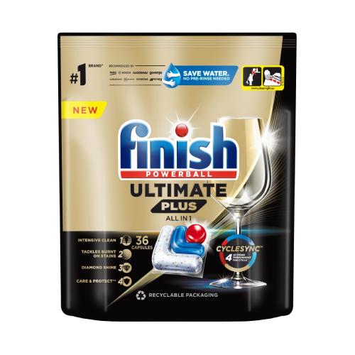 Miniaturka artykułu - FINISH Ultimate Plus Fresh Kapsułki do zmywarki, 36szt.