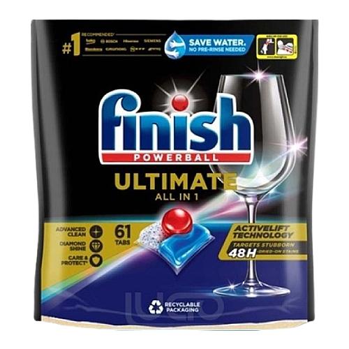 Miniaturka artykułu - FINISH Powerball Ultimate All in 1 Kapsułki do zmywarki Regular, 61 szt.