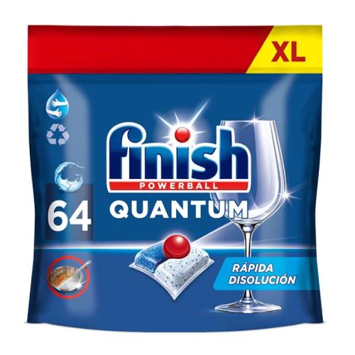 Miniaturka artykułu - Finish Powerball Quantum Kapsułki do zmywarki, 64 szt.