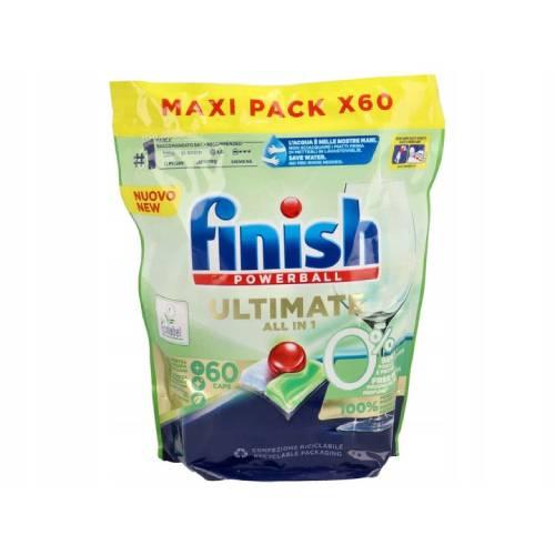 Miniaturka artykułu - FINISH Powerball Ultimate All in 1 Kapsułki do zmywarki, 60 kapsułek
