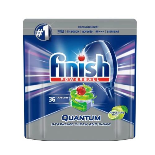 Miniaturka artykułu - FINISH Quantum Max Apple&Lime kapsułki do zmywarki, 36szt.