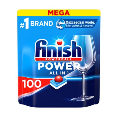 Miniaturka artykułu - FINISH Powerball Power All in 1 Tabletki do zmywarki, 100szt.