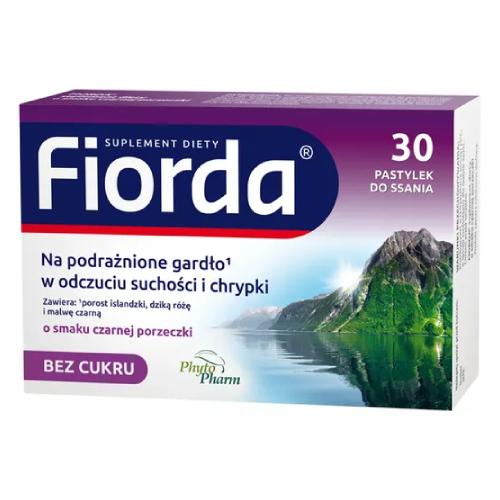 Miniaturka artykułu - Fiorda o smaku czarnej porzeczki, 30 pastylek