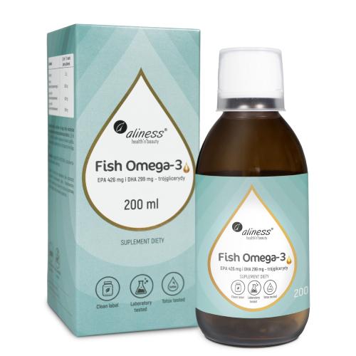 Miniaturka artykułu - Aliness Fish Omega 3 tr&oacute;jglicerydy, 200 ml