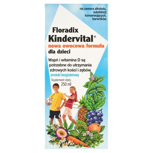 Miniaturka artykułu - Floradix Kindervital Nowa Owocowa Formuła, 250ml