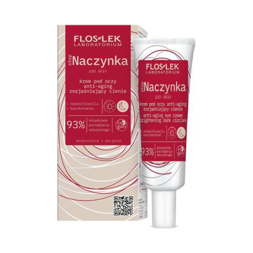 Miniaturka artykułu - FLOS-LEK stopNaczynka Krem pod oczy anti-aging rozjaśniający cienie, 30 ml