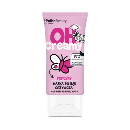 Miniaturka artykułu - FLOS-LEK OH Creamy PEPTYDY Maska do rąk odżywcza, 50ml