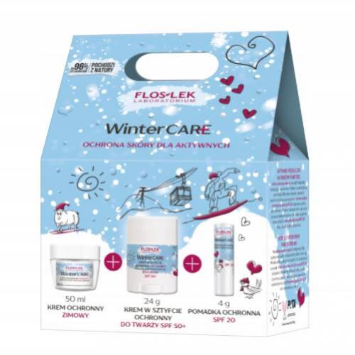 Miniaturka artykułu - FLOS-LEK Zestaw Winter Care Ochrona sk&oacute;ry dla aktywnych (Krem ochronny, 50ml + Krem w sztyfcie, 24g + Pomadka, 4g)