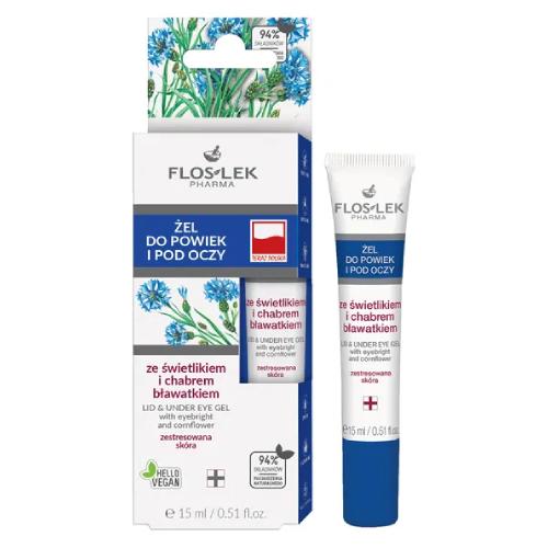 Miniaturka artykułu - FLOS żel świetlik + chaber - 15 ml