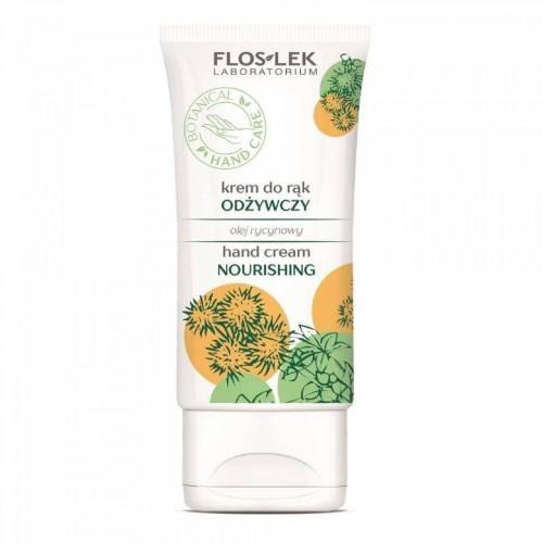 Miniaturka artykułu - Floslek Botanical Hand Care Odżywczy krem do rak z olejem rycynowym, 50 ml