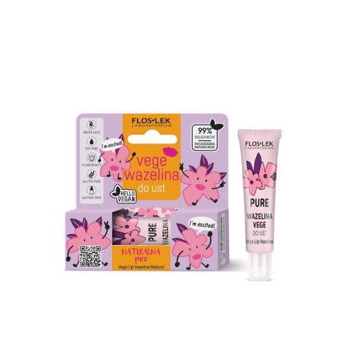 Miniaturka artykułu - FLOSLEK Vege Lip Care Wazelina do ust Pure, 10g
