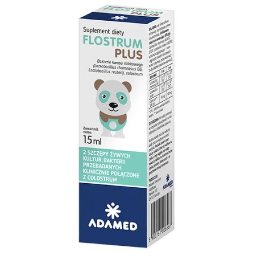 Miniaturka artykułu - Flostrum Plus krople, 15 ml - probiotyk dla dzieci w kroplach