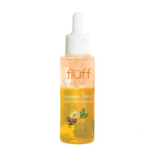 Miniaturka artykułu - FLUFF Booster dwufazowy do twarzy z witaminą C i kurkumą, 40 ml