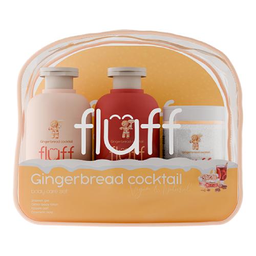Miniaturka artykułu - FLUFF Gingerbread Cocktail Zestaw prezentowy: Żel pod prysznic, 200ml + Balsam do ciała, 200ml + S&oacute;l Epsom, 210g