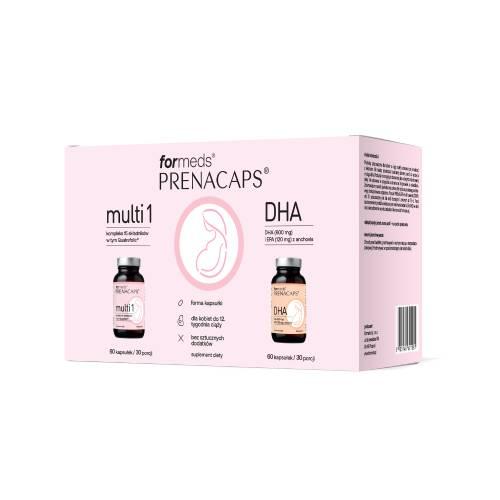 Miniaturka artykułu - FORMEDS PRENACAPS Zestaw  multi 1 + dha 