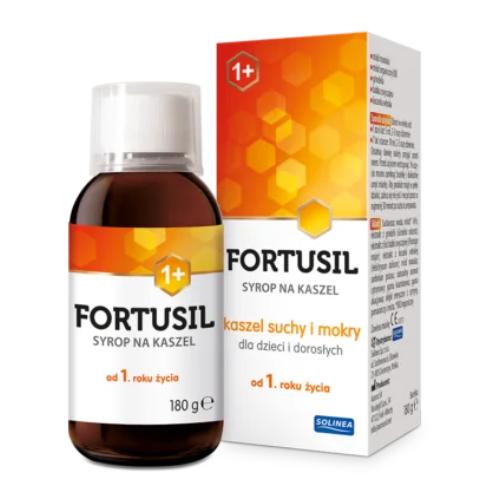 Miniaturka artykułu - Fortusil Syrop na kaszel suchy i mokry z miodem manuka, 180 g