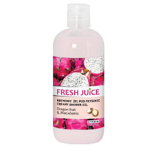 Miniaturka artykułu - FRESH JUICE Kremowy żel pod prysznic Dragon fruit & Macadamia - 500 ml