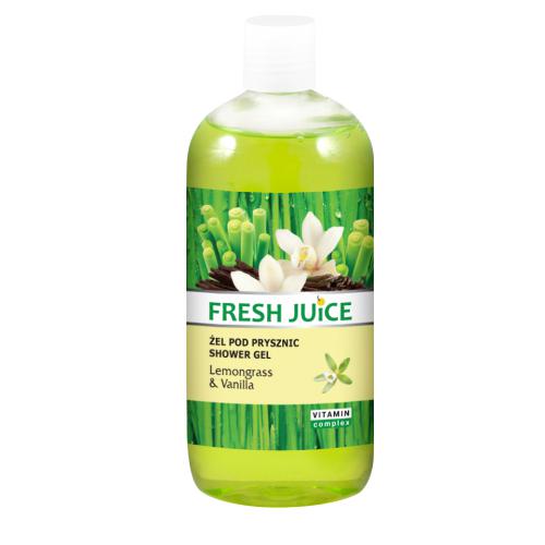 Miniaturka artykułu - FRESH JUICE Żel pod prysznic Lemongrass & Vanilla - 500 ml