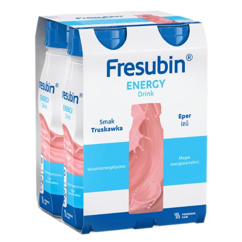 Miniaturka artykułu - Fresubin Energy Drink smak truskawka, 4 x 200 ml