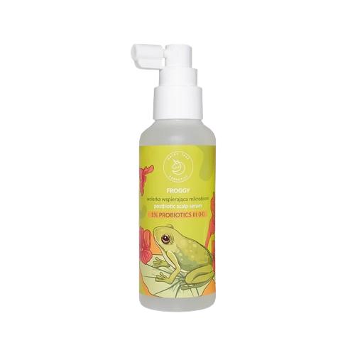 Miniaturka artykułu - Hairy Tale Cosmetics Froggy Wcierka do sk&oacute;ry głowy wspierająca mikrobiom 1% Probiotyki III (H), 120 ml