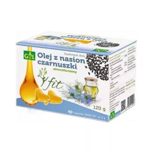 Miniaturka artykułu - GAL Olej z nasion czarnuszki FIT, 40kaps.