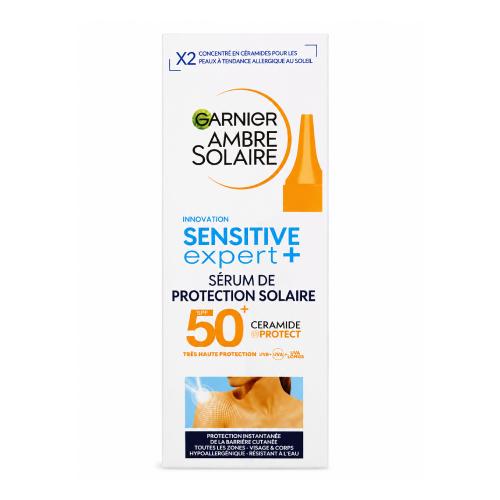 Miniaturka artykułu - Garnier Ambre Solaire Sensitive Expert+ SPF 50+ Serum ochronne do ciała, 125 ml