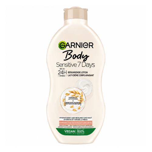 Miniaturka artykułu - Garnier Sensitive 7 Days Łagodzący balsam do ciała z mlekiem owsianym dla sk&oacute;ry wrażliwej, 400 ml