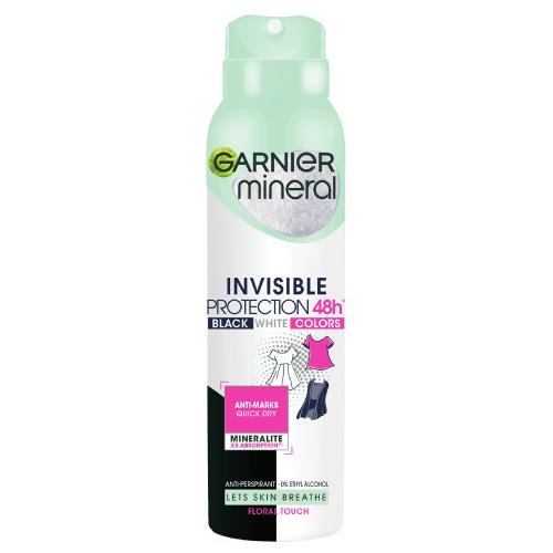 Miniaturka artykułu - GARNIER MINERAL Invisible Protection Antyperspirant w sprayu Floral Touch, 150 ml