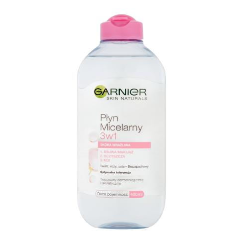 Miniaturka artykułu - GARNIER Płyn micelarny 3w1 sk&oacute;ra wrażliwa, 400ml
