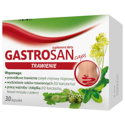Miniaturka artykułu - Gastrosan caps Trawienie, 30 kapsułek
