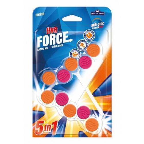 Miniaturka artykułu - General Fresh Five Force Kostka do WC melon, 2x50g