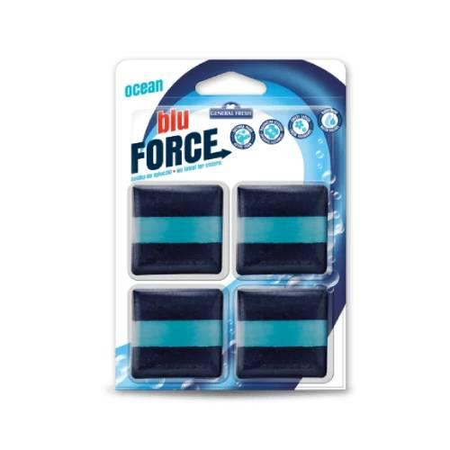 Miniaturka artykułu - General Fresh Kostka do spłuczki Blu Force, 4 x 50 g