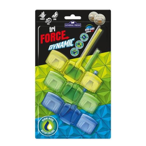 Miniaturka artykułu - General Fresh Tri Force Dynamic Kostka do WC MIX, 3 x 45g