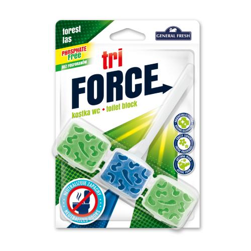 Miniaturka artykułu - General Fresh Tri Force Kostka do WC Las, 45g