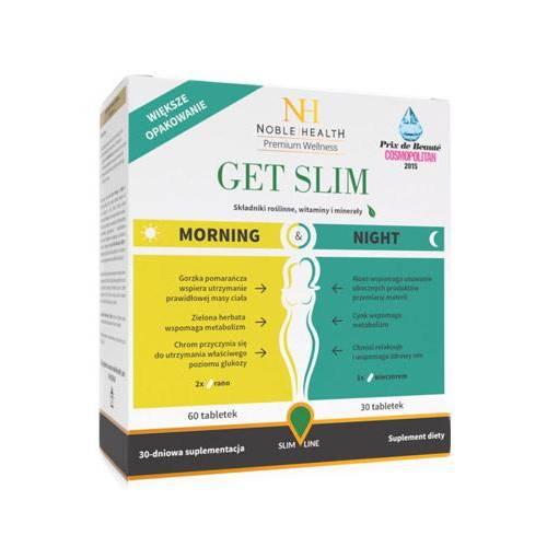 Miniaturka artykułu - GET SLIM MORNING&NIGHT Noble Health - 84 tabletki (56 tabletek na dzień + 28 tabletek na noc) 