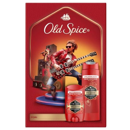 Miniaturka artykułu - Old Spice Epic Legend Zestaw prezentowy dla mężczyzn: Żel pod prysznic i szampon do włos&oacute;w 3w1, 250 ml + Dezodorant w sztyfcie, 50 ml